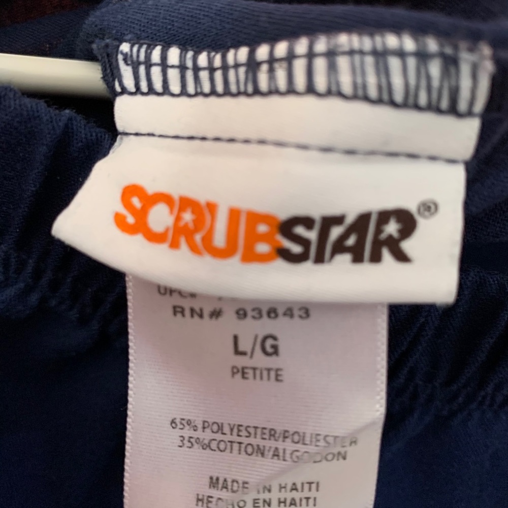 Large petite navy blue scrub pants